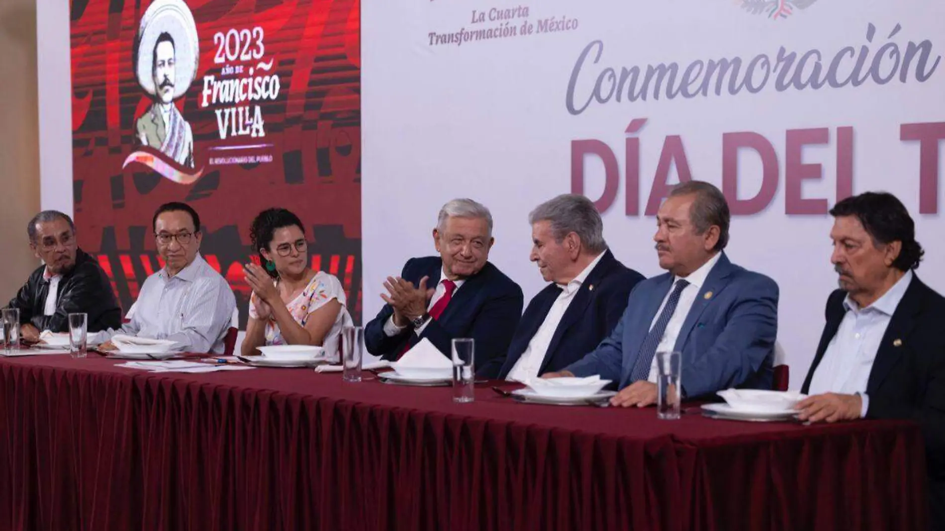 AMLO y sindicalistas